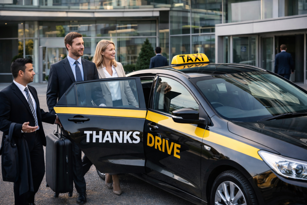 Corporate taxi service in Bristol by Thanks Drive for professional business travel